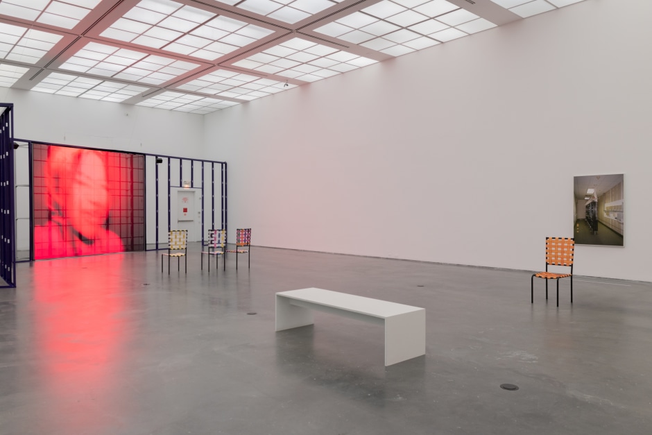 Installation view, Martine Syms, She Mad: Season One, MCA Museum of Art, Chicago, Chicago, 2 July 2022 - 12 February 2023  © Martine Syms. Courtest the Artist and Sadie Coles HQ, London.  Photo: Nathan Keay / MCA Museum of Art, Chicago.