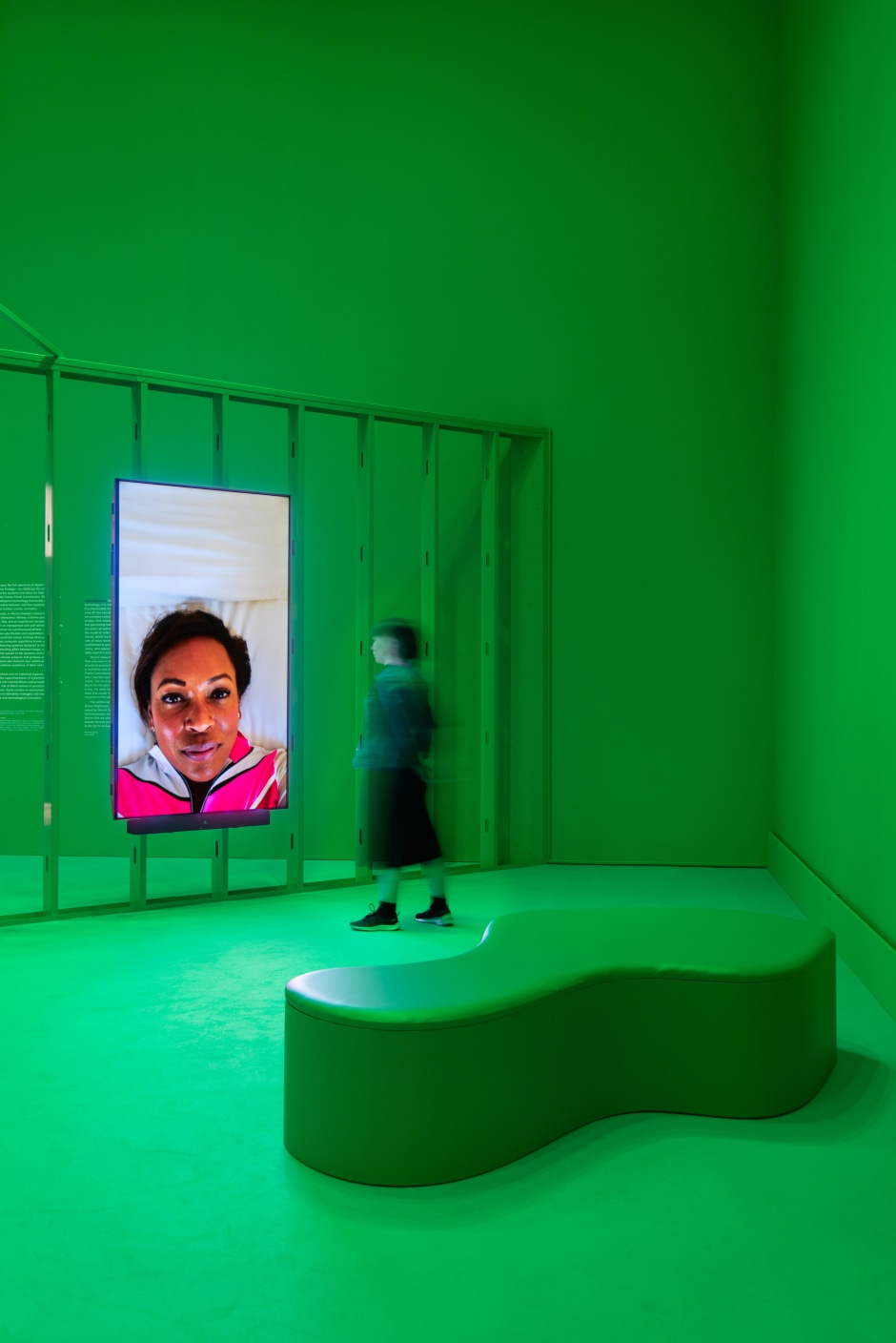 Installation view, Martine Syms, Neural Swamp / The Future Fields Commission, Philadelphia Museum of Art, 14 May - 30 October 2022  © Martine Syms. Courtesy the Artist and Philadelphia Museum of Art, Philadelphia.  Photo: Joseph Hu