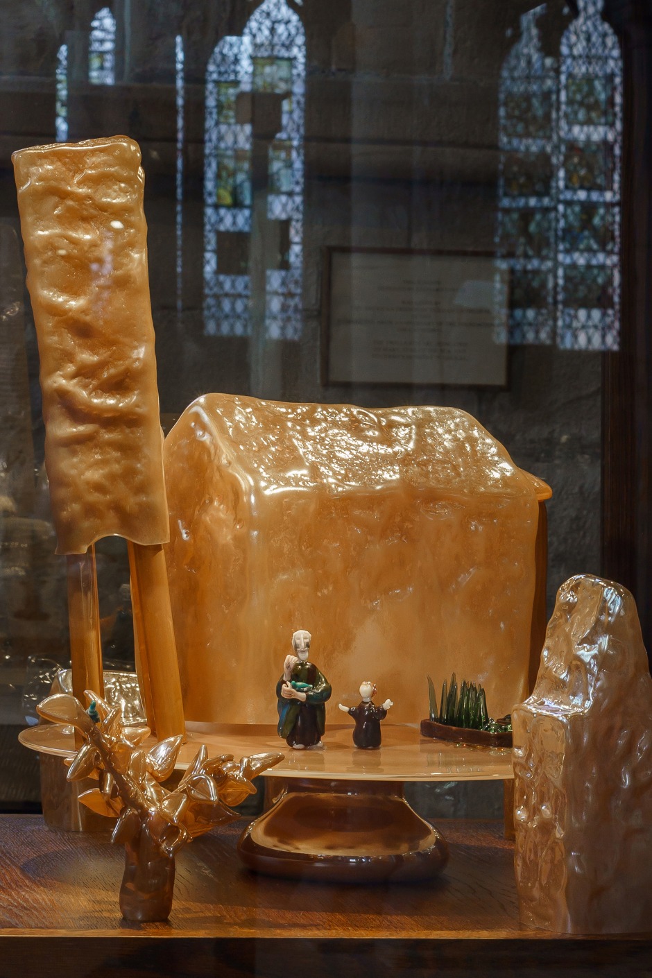 Installation view, Monster Chetwynd, Galilee Chapel at Durham Cathedral, Sunderland Culture, Glass Exchange Tour, 26 March - 11 September 2022  © Monster Chetwynd. Courtesy Sunderland Culture / National Glass Centre  Photo: David Wood at Sunderland Culture