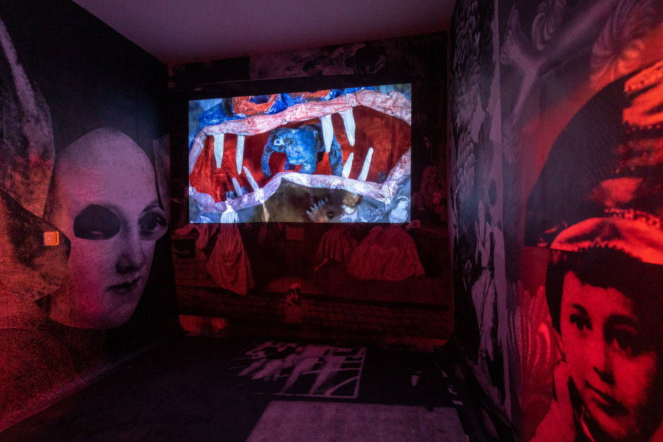 Installation view, Monster Chetwynd, Free Energy, Studio Voltaire, London, 15 October - 14 November 2021  © Monster Chetwynd. Courtesy of the Artist and Studio Voltaire.  Photo: Benedict Johnson
