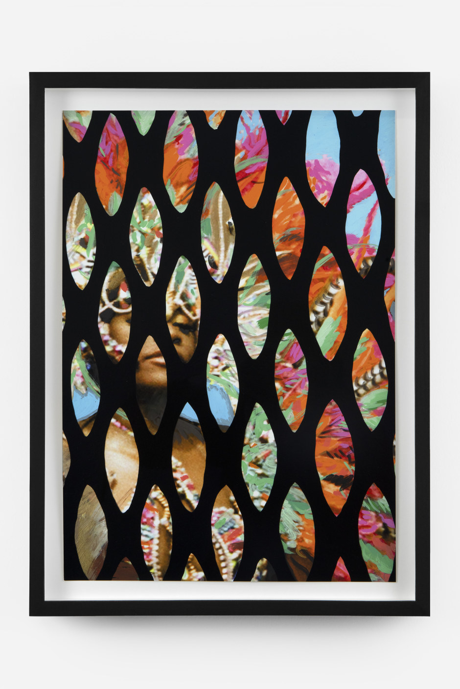 Paul Anthony Smith  Out of Many  2023  digital pigment print with gloss enamel silkscreen overlay, 2 hits overlay  42 x 29.7 cm / 16 1⁄2 x 11 5⁄8 in  edition of 50 + 15 a/p  Produced by K2