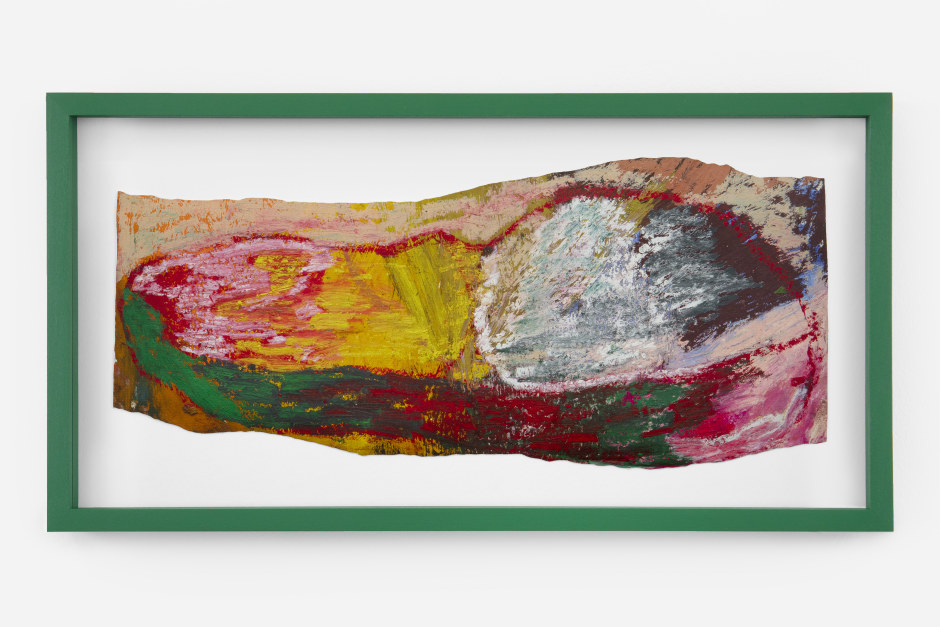 Rachel Jones  a shorn root  2023  digital canvas, silkscreen gloss, hand cut to shape  18.6 x 41.5 cm / 7 3⁄8 x 16 1⁄4 in  edition of 50 + 15 a/p  Produced by K2
