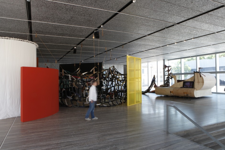 Installation view, John Bock, The Next Quasi-Complex, Fondazione Prada, Milan, 18 July – 24 September 2018  © John Bock. Courtesy Fondazione Prada, Milan and Sadie Coles HQ, London  Photography: Jacopo Adalberto Farina