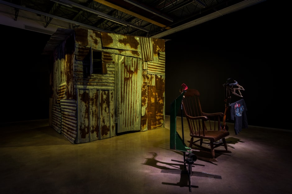 Installation view, John Bock, Dead + Juicy, The Contemporary Austin – Jones Center, Austin, Texas, 23 September - 14 January 2017  © John Bock. Courtesy the Artist, Anton Kern Gallery, New York; Regen Projects, Los Angeles and The Contemporary Austin, Austin TX  Photo: Colin Doyle