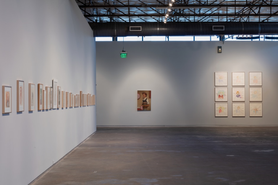 Installation view, John Currin, My Life as a Man, Dallas Contemporary, Dallas TX, 15 September - 22 December 2019  © John Currin. Courtesy the Artist and Sadie Coles HQ, London.  Photo: Kevin Todora