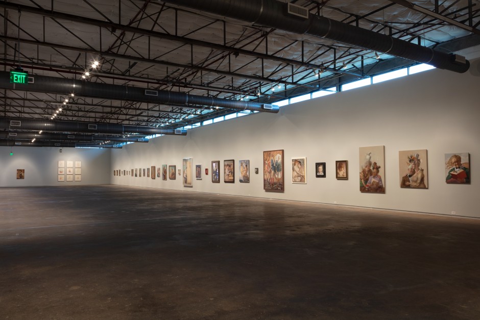 Installation view, John Currin, My Life as a Man, Dallas Contemporary, Dallas TX, 15 September - 22 December 2019  © John Currin. Courtesy the Artist and Sadie Coles HQ, London.  Photo: Kevin Todora