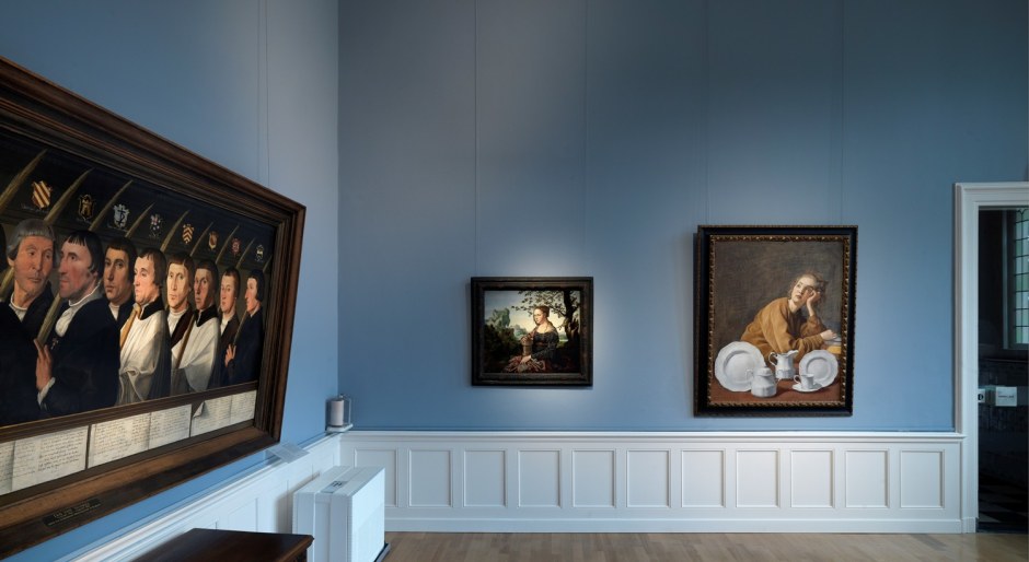 Installation view, John Currin, Frans Hals Museum, Haarlem, The Netherlands, 7 Ocfober 2011 - 8 January 2012  © John Currin. Courtesy the Artist and Frans Hals Museum, Haarlem.  Photo: GJR