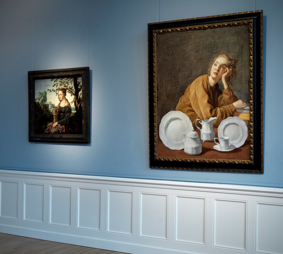 Installation view, John Currin, Frans Hals Museum, Haarlem, The Netherlands, 7 Ocfober 2011 - 8 January 2012  © John Currin. Courtesy the Artist and Frans Hals Museum, Haarlem.  Photo: GJR