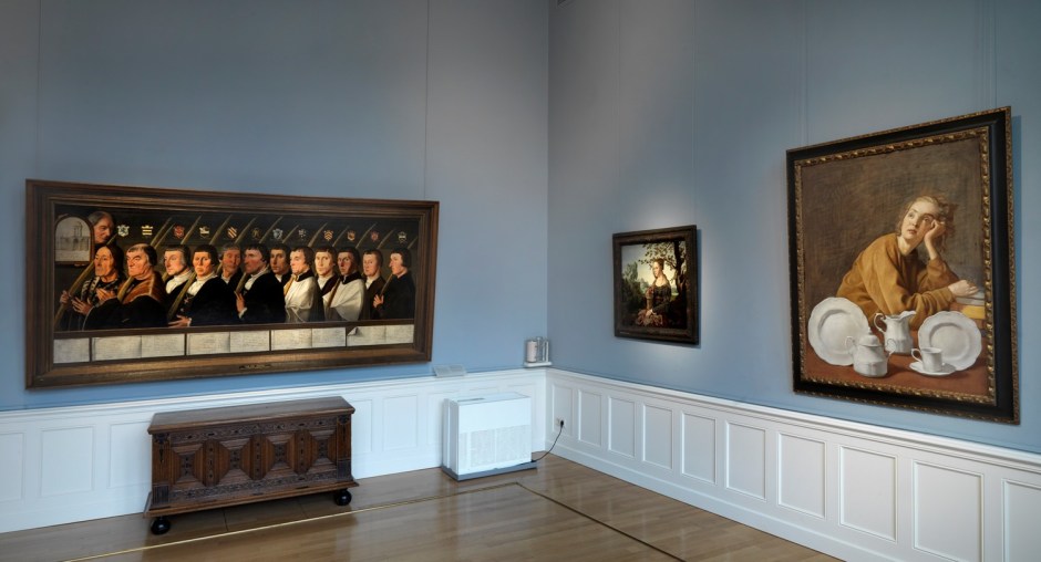 Installation view, John Currin, Frans Hals Museum, Haarlem, The Netherlands, 7 Ocfober 2011 - 8 January 2012  © John Currin. Courtesy the Artist and Frans Hals Museum, Haarlem.  Photo: GJR