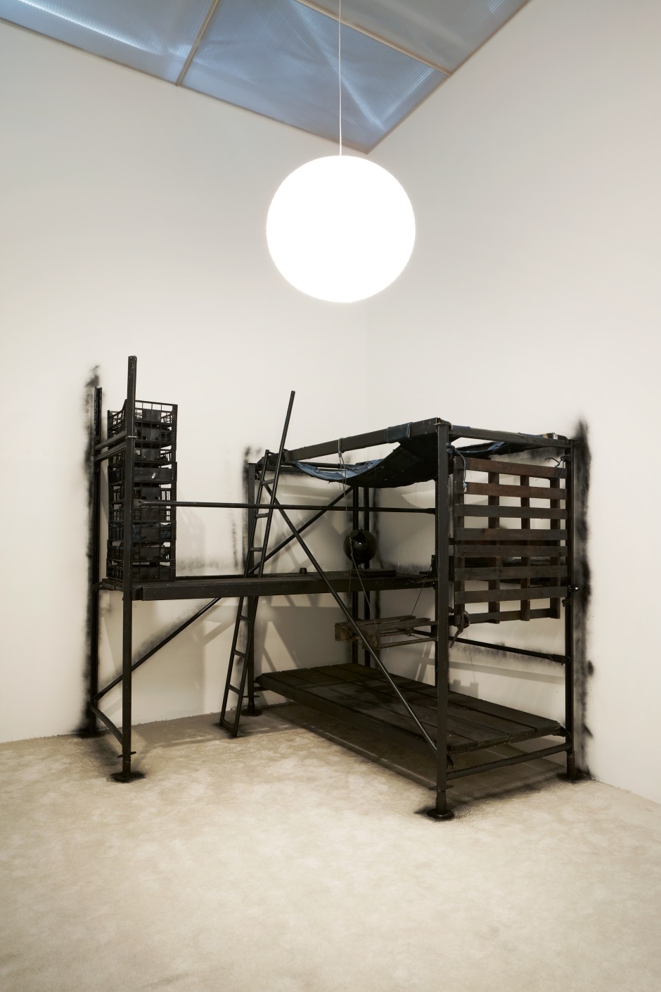 Installation view, Klara Liden, Bodies of Society, New Museum, New York, 6 May - 1 July 2012  © Klara Liden. Courtesy of the Artist and New Museum, New York.  Photo: Benoit Pailley