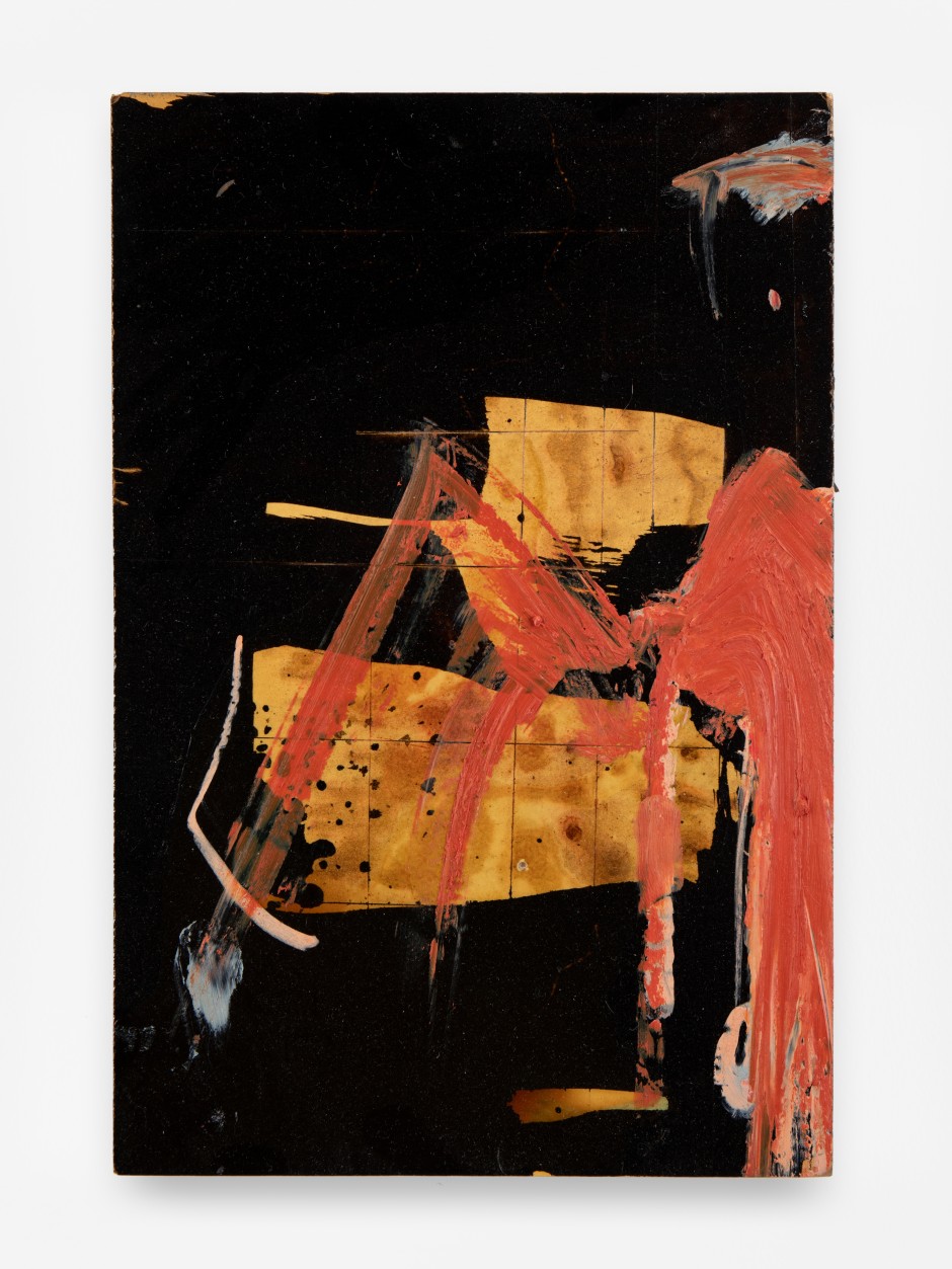 Uri Aran  Strix, 2024  ink, oil pastel and polyurethane on MDO  30.5 x 20.2 x 2 cm / 12 x 8 x ¾ in  Credit: © Uri Aran. Courtesy the Artist and Sadie Coles HQ, London.  Photo: Arthur Gray