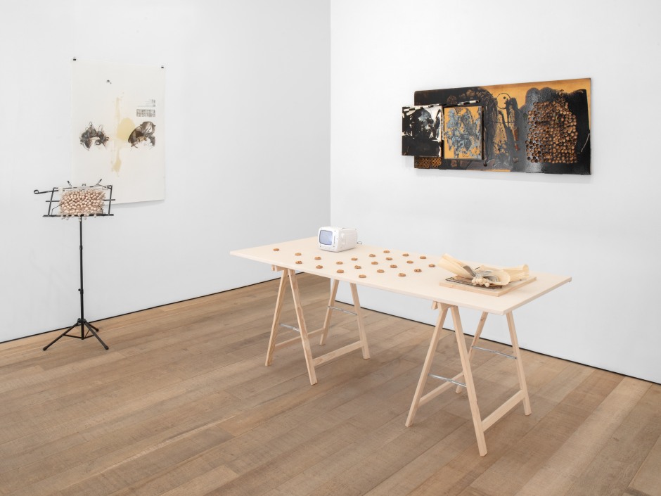Installation view, Uri Aran, zero point everything, Sadie Coles HQ, Bury Street, 8 May - 15 June 2024  © Uri Aran. Courtesy of the Artist and Sadie Coles HQ, London.  Photo: Arthur Gray
