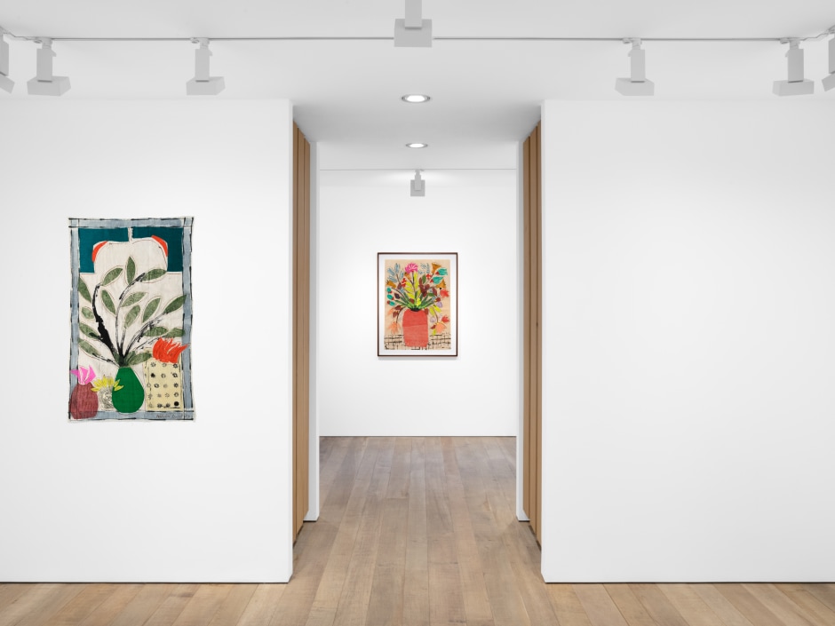 Installation view, Isabella Ducrot, Remembering Flowers, Sadie Coles HQ, 8 Bury Street SW1, 28 June - 17 August 2024  © Isabella Ducrot. Courtesy of the Artist and Sadie Coles HQ, London.  Photo: Arthur Gray