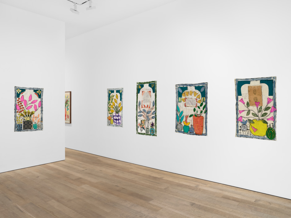 Installation view, Isabella Ducrot, Remembering Flowers, Sadie Coles HQ, 8 Bury Street SW1, 28 June - 17 August 2024  © Isabella Ducrot. Courtesy of the Artist and Sadie Coles HQ, London.  Photo: Arthur Gray