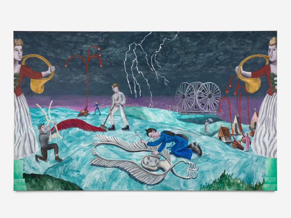 Agnes Scherer  tbc, 2024  acrylic on canvas  182.2 x 299.5 x 4.2 cm / 71 ¾ x 117 ⅞ x 1 ⅝ in  © Agnes Scherer. Courtesy of the Artist and Sadie Coles HQ, London.  Photo: Katie Morrison