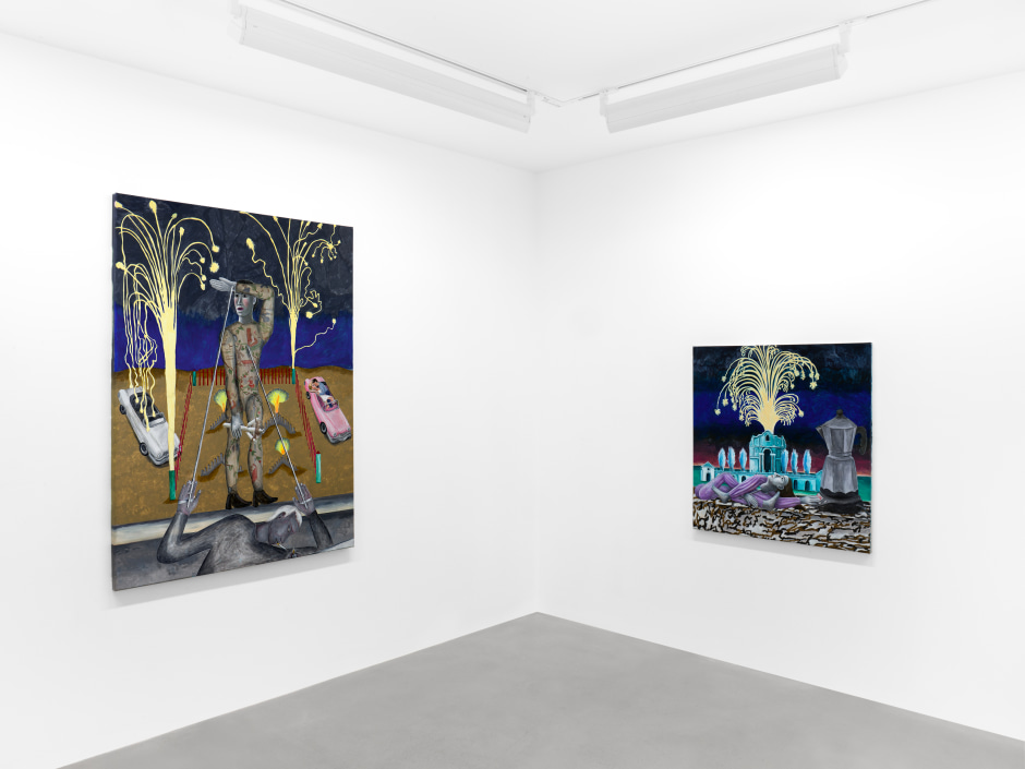 Installation view, Agnes Scherer, Woe and Awe, Sadie Coles HQ, Davies Street, 26 June - 17 August 2024  © Agnes Scherer. Courtesy of the Artist and Sadie Coles HQ, London.  Photo: Katie Morrison