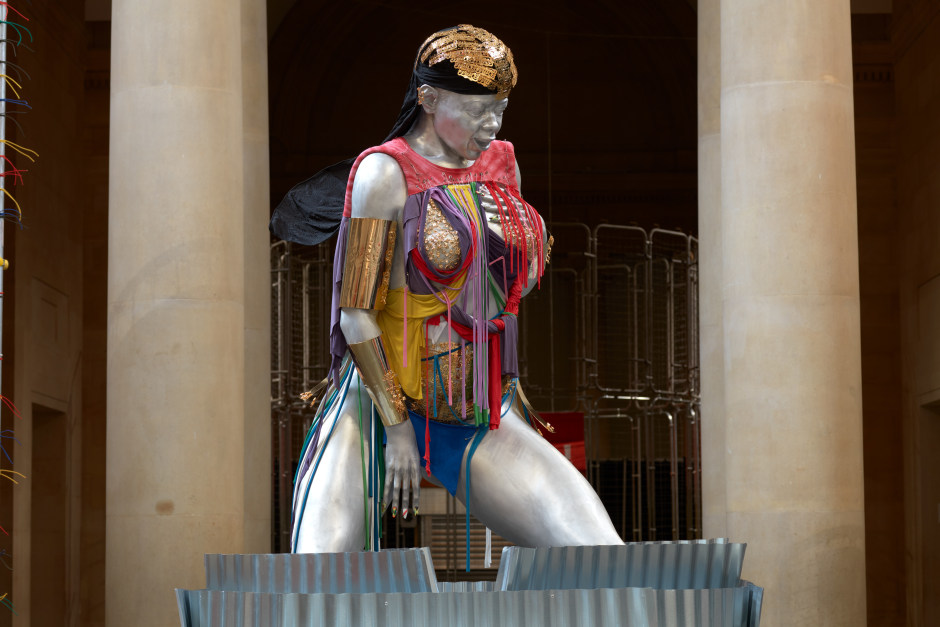 Installation view, Alvaro Barrington, GRACE, Tate Britain Commission, Tate Britain, London, 29 May 2024 - 26 January 2025  © Alvaro Barrington. Courtesy of the Artist, Sadie Coles HQ, Thaddaeus Ropac and MASSIMODECARLO.  Photo: Robert Glowacki
