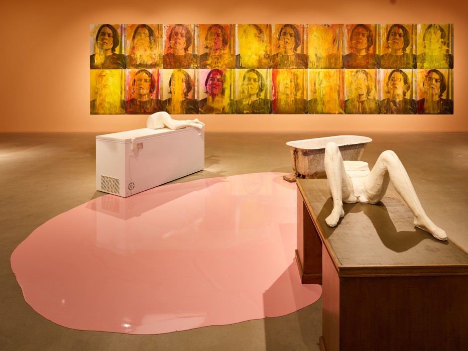 Installation view, Sarah Lucas, Sense of Human, Kunsthalle Mannheim, Mannheim, 07 June - 20 October 2024  © Sarah Lucas. Courtesy Sadie Coles HQ, London.