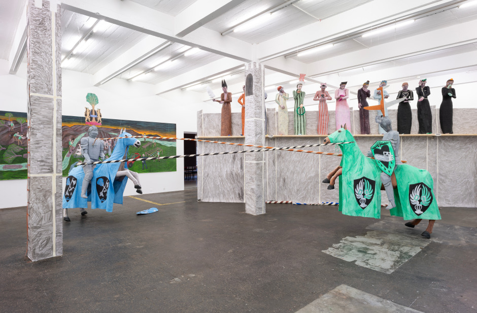 Installation view, Agnes Scherer, Ein seltsames Spiel, Kunst Halle Sankt Gallen, Sankt Gallen, 4 November 2023 - 21 January 2024  © Agnes Scherer. Courtesy of the Artist, ChertLüdde, Berlin and Sans titre, Paris  Photo: E. Sommer / Kunst Halle Sankt Gallen
