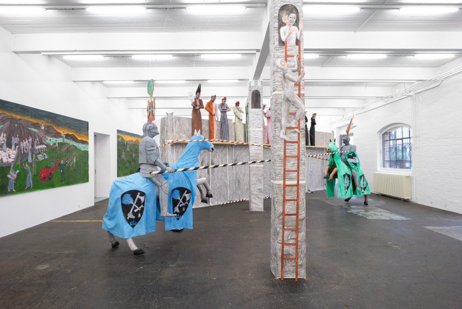Installation view, Agnes Scherer, Ein seltsames Spiel, Kunst Halle Sankt Gallen, Sankt Gallen, 4 November 2023 - 21 January 2024  © Agnes Scherer. Courtesy of the Artist, ChertLüdde, Berlin and Sans titre, Paris  Photo: E. Sommer / Kunst Halle Sankt Gallen