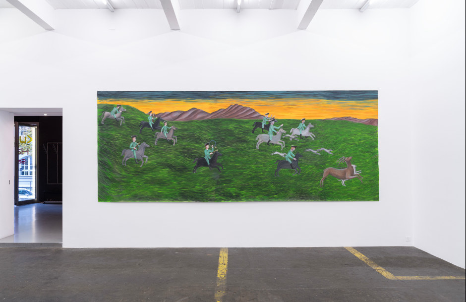 Installation view, Agnes Scherer, Ein seltsames Spiel, Kunst Halle Sankt Gallen, Sankt Gallen, 4 November 2023 - 21 January 2024  © Agnes Scherer. Courtesy of the Artist, ChertLüdde, Berlin and Sans titre, Paris  Photo: E. Sommer / Kunst Halle Sankt Gallen
