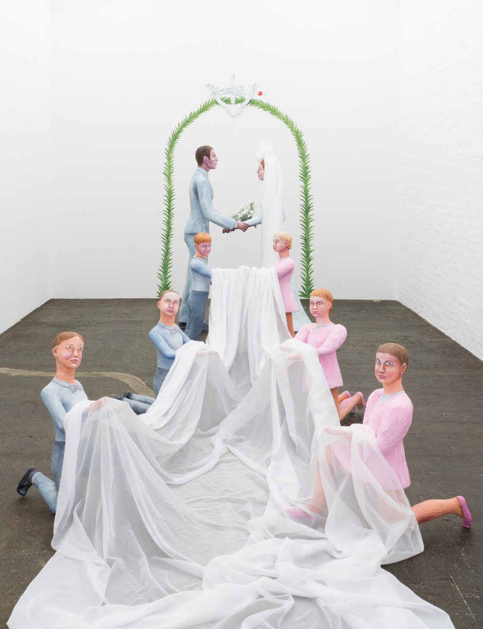 Installation view, Agnes Scherer, Ein seltsames Spiel, Kunst Halle Sankt Gallen, Sankt Gallen, 4 November 2023 - 21 January 2024  © Agnes Scherer. Courtesy of the Artist, ChertLüdde, Berlin and Sans titre, Paris  Photo: E. Sommer / Kunst Halle Sankt Gallen