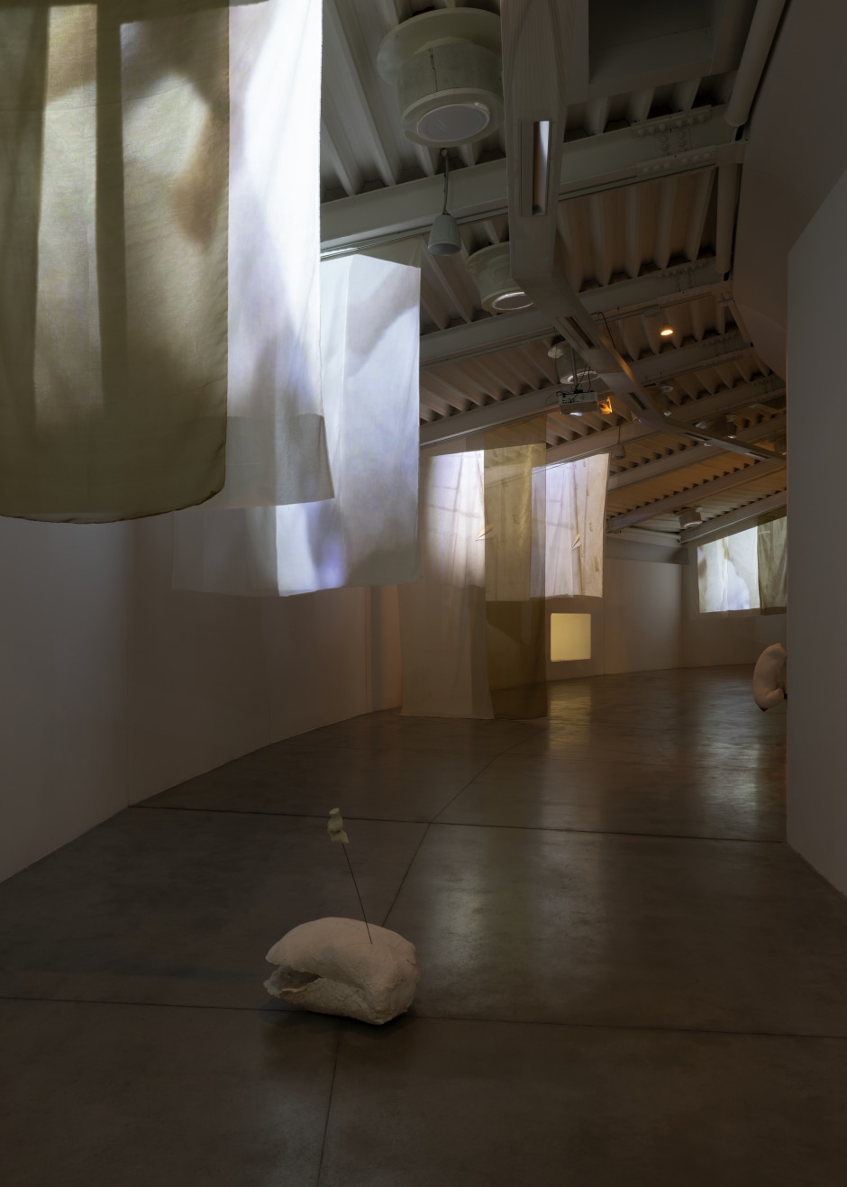 Installation view, Yu Ji, Hide Me in Your Belly, Centro Pecci, Prato, 28 June - 8 September 2024  © Yu Ji. Courtesy the Artist and Sadie Coles HQ, London.  Photo: Andrea Rossetti
