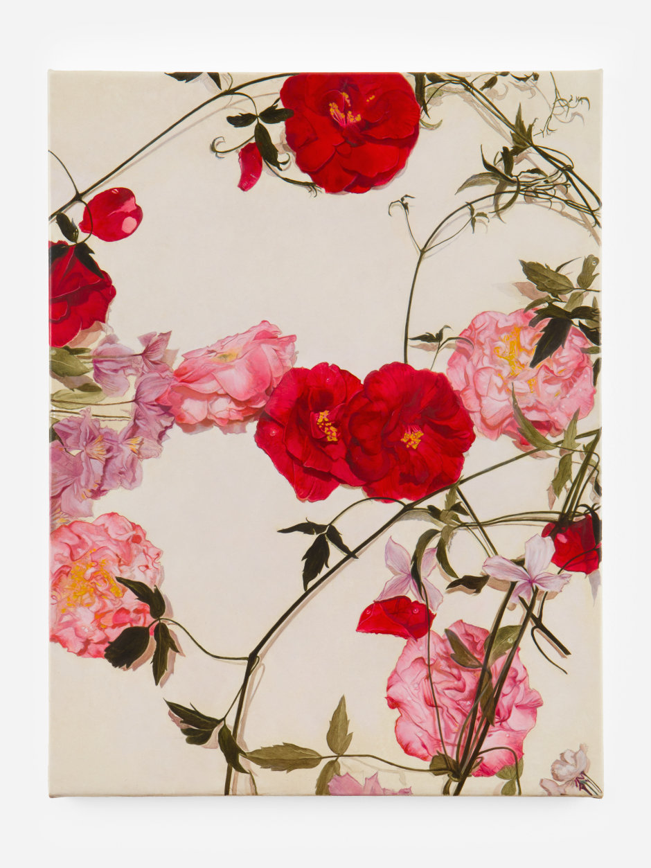 Don Brown  Ornamental Garden 2024 oil on canvas  50.6 x 38.5 x 2.2 cm / 19 ⅞ x 15 ⅛ x ⅞ in