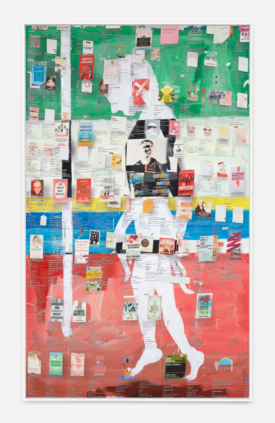Meditations  2024  gesso, latex, acrylic paint, on canvas  site size: 279.7 x 168 x 4.5 cm / 110 ⅛ x 66 ⅛ x 1 . in  frame size: 283.8 x 171.8 x 8 cm / 111 . x 67 ⅝ x 3 ⅛ in