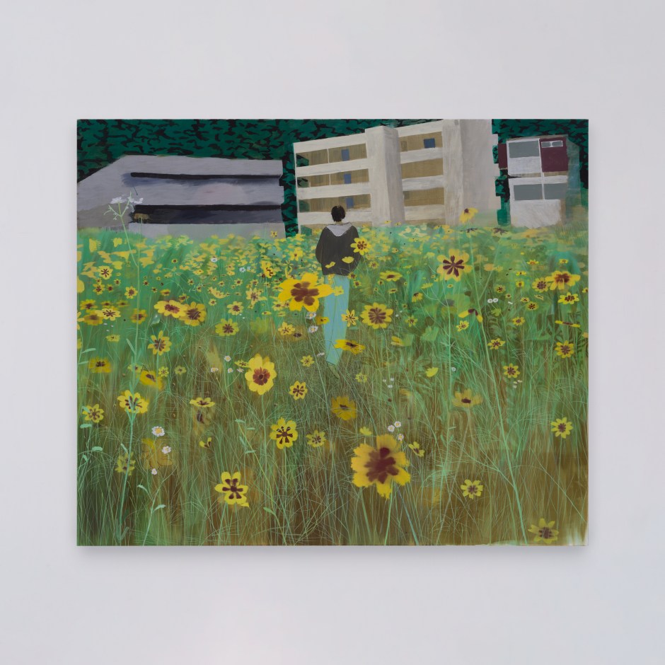 Yu Nishimura  apartments, 2024  oil on canvas  162 x 194.3 x 3.5 cm / 63 ¾ x 76 ½ x 1 ⅜ in  © Yu Nishimura. Courtesy the Artist, Sadie Coles HQ, London and Crèvecoeur, Paris.  Photo: Kei Okano