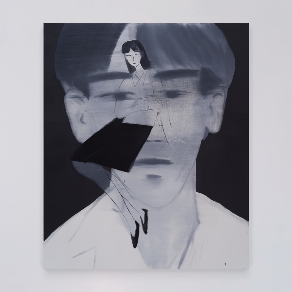 Yu Nishimura  afterimage, 2024  oil on canvas  194 x 162.2 x 3.4 cm / 76 ⅜ x 63 ⅞ x 1 ⅜ in