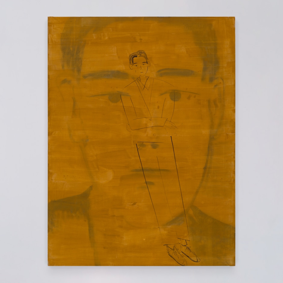 Yu Nishimura  transient, 2024  tempera on linen  200.5 x 150.7 x 3.8 cm; 79 x 59 3/8 x 1 1/2 in.  © Yu Nishimura. Courtesy the Artist, Sadie Coles HQ, London and Crèvecoeur, Paris.  Photo: Kei Okano