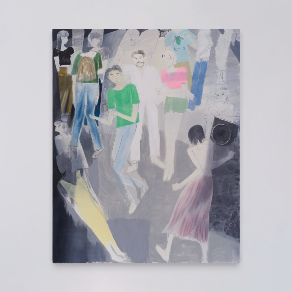 Yu Nishimura  a part of the night, 2024  oil on canvas  227.5 x 181.8 x 3.8 cm / 89 ⅝ x 71 ⅝ x 1 ½ in  © Yu Nishimura. Courtesy the Artist, Sadie Coles HQ, London and Crèvecoeur, Paris.  Photo: Kei Okano