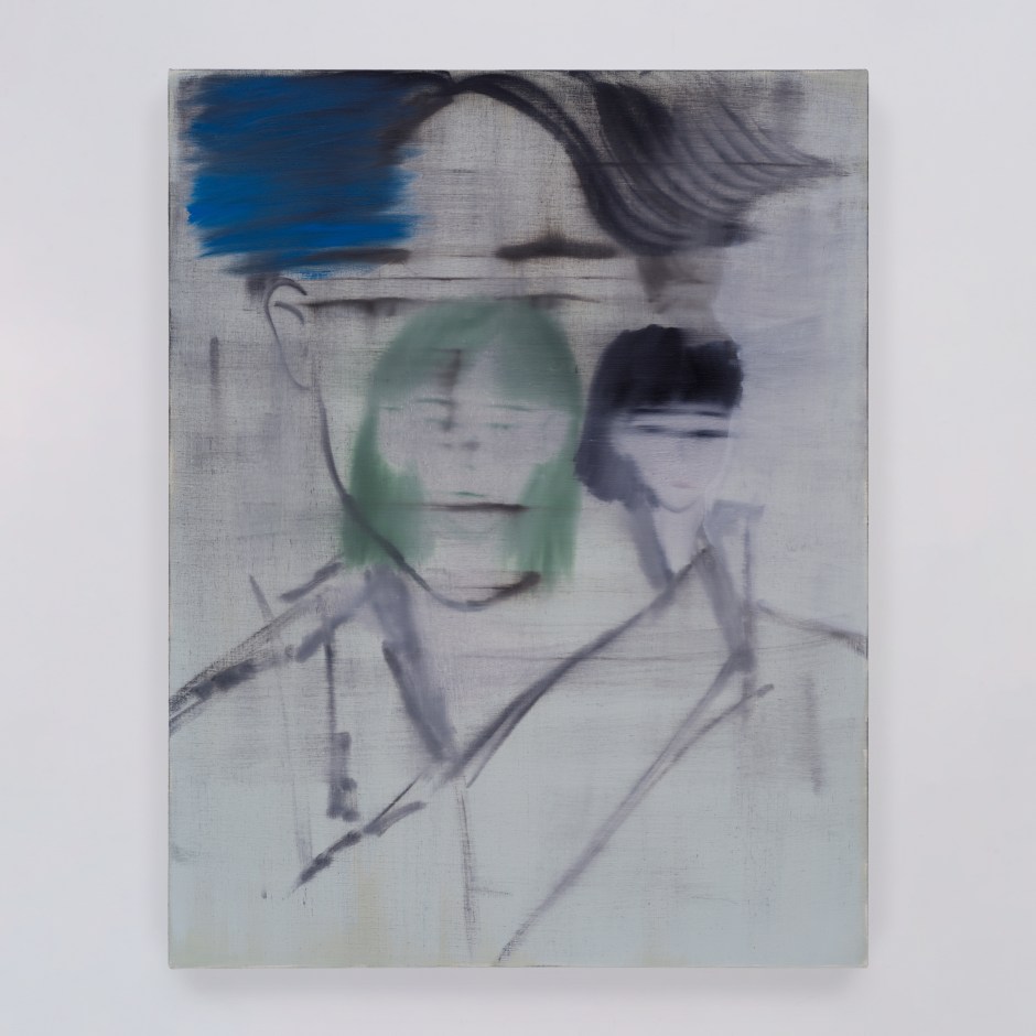Yu Nishimura  faces, 2024  oil on canvas  117 x 91 x 2.8 cm / 46 x 35 ⅞ x 1 ⅛ in  © Yu Nishimura. Courtesy the Artist, Sadie Coles HQ, London and Crèvecoeur, Paris.  Photo: Kei Okano