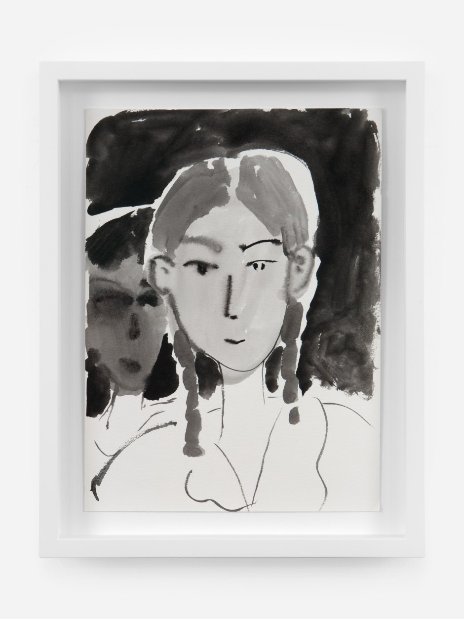 Yu Nishimura  Untitled, 2022  Signed and dated on verso  watercolour on paper  site size: 28.5 x 21 cm / 11 ¼ x 8 ¼ in frame size: 34.4 x 26.8 x 3.8 cm / 13 ½ x 10 ½ x 1 ½ in  © Yu Nishimura. Courtesy the Artist, Sadie Coles HQ, London and Crèvecoeur, Paris.  Photo: Katie Morrisson