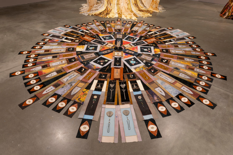 Installation view, Tau Lewis, Spirit Level, ICA Institute of Contemporary Art, Boston MA, USA, 29 August 2024 – 20 January 2025  © Tau Lewis. Courtesy of the Artist and ICA Institute of Contemporary Art, Boston.  Photo: Mel Taing