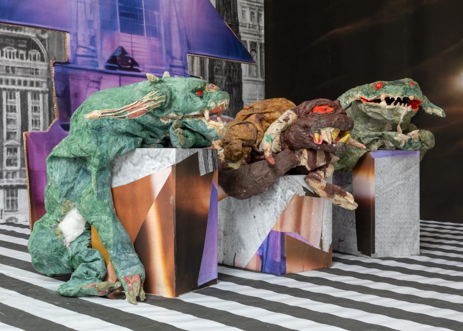Installation view, Monster Chetwynd, Zuul, Istituto Svizzero, Milan, 20 September - 24 November 2024  © Monster Chetwynd. Courtesy of the Artist and Sadie Coles HQ, London.  Photo: Giulio Boem