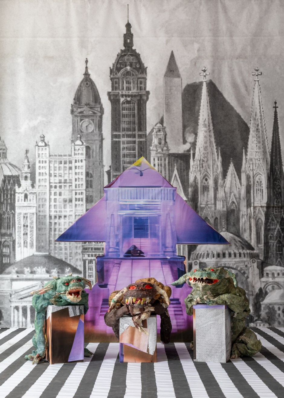 Installation view, Monster Chetwynd, Zuul, Istituto Svizzero, Milan, 20 September - 24 November 2024  © Monster Chetwynd. Courtesy of the Artist and Sadie Coles HQ, London.  Photo: Giulio Boem