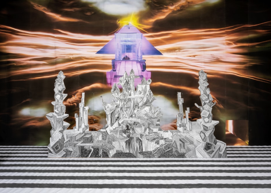 Installation view, Monster Chetwynd, Zuul, Istituto Svizzero, Milan, 20 September - 24 November 2024  © Monster Chetwynd. Courtesy of the Artist and Sadie Coles HQ, London.  Photo: Giulio Boem