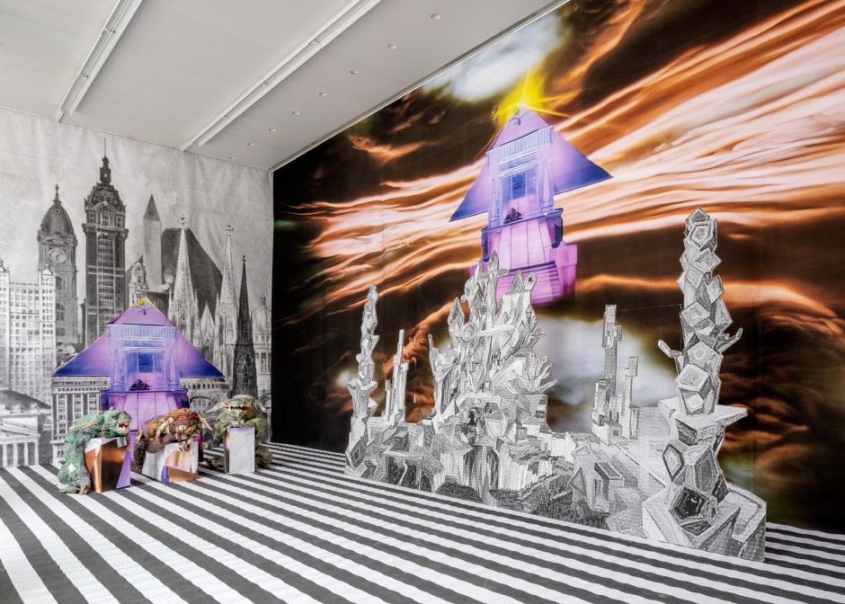 Installation view, Monster Chetwynd, Zuul, Istituto Svizzero, Milan, 20 September - 24 November 2024  © Monster Chetwynd. Courtesy of the Artist and Sadie Coles HQ, London.  Photo: Giulio Boem