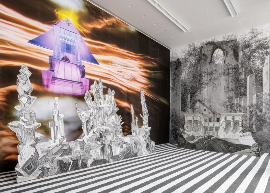 Installation view, Monster Chetwynd, Zuul, Istituto Svizzero, Milan, 20 September - 24 November 2024  © Monster Chetwynd. Courtesy of the Artist and Sadie Coles HQ, London.  Photo: Giulio Boem