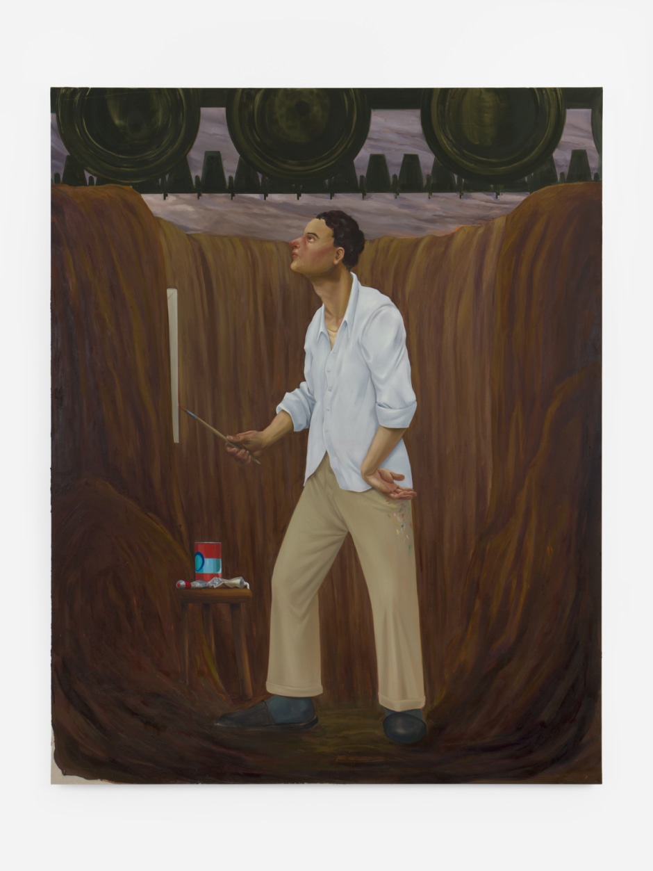Fiddle V. Burns, 2024  oil on canvas  208.3 x 165.1 x 3.8 cm; 82 x 65 x 1 1/2 in.