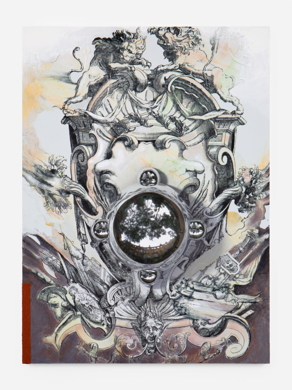 When the Red Light’s On, 2024  acrylic, transfer print into acrylic polymer, and UV-print on aluminium composite  99.8 x 75.6 x 3 cm / 39 ¼ x 29 ¾ x 1 ⅛ in.