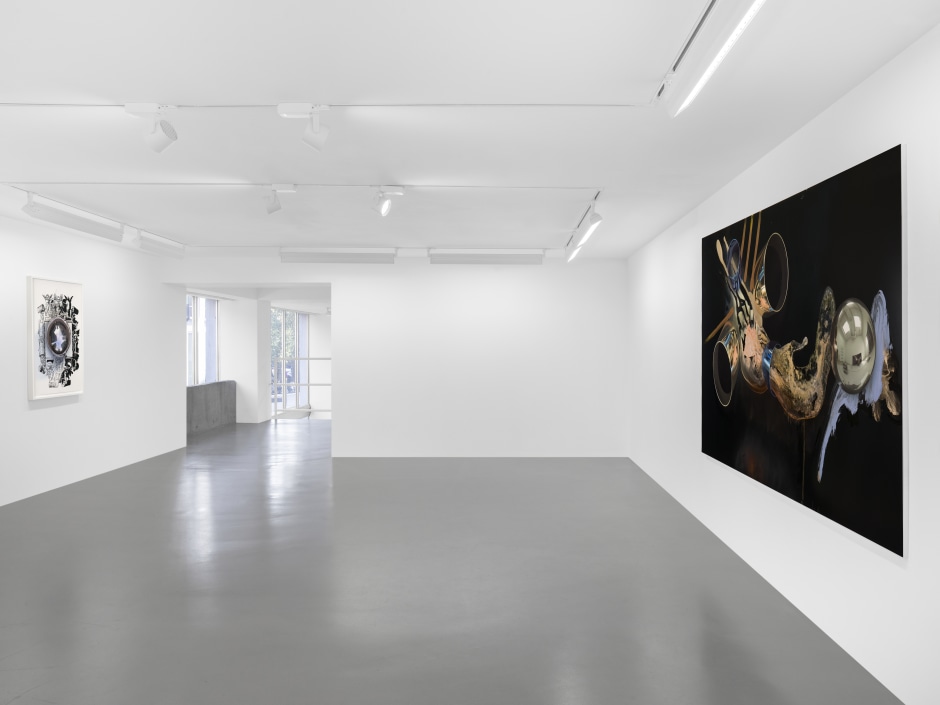 Installation view, Seth Price, Sadie Coles HQ, 1 Davies Street W1, 20 November 2024 - 08 February 2025  © Seth Price. Courtesy the Artist and Sadie Coles HQ, London.  Photo: Arthur Gray