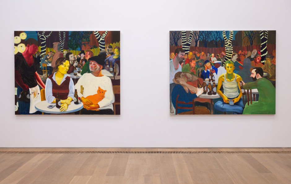 Installation view, Nicole Eisenman, What Happened, Museum Brandhorst, Munich, Germany, 24 March – 10 September 2023  © Nicole Eisenman. Courtesy the Artist and Bayerische Staatsgemäldesammlungen, Museum Brandhorst, Munich.  Photo: Margarita Platis