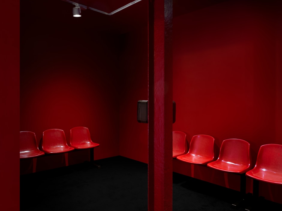 Installation view, Diego Marcon, ToonsTunes: Four Pathetic Movements, Sadie Coles HQ, The Shop, 18 January - 07 March 2025  © Diego Marcon. Courtesy of the Artist and Sadie Coles HQ, London.  Photo: Katie Morrison