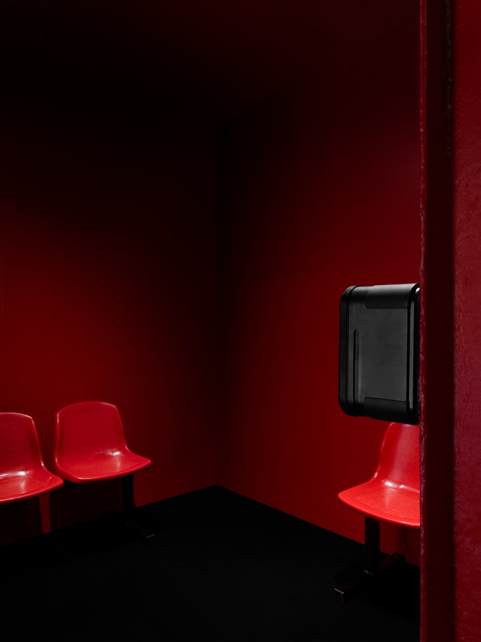 Installation view, Diego Marcon, ToonsTunes: Four Pathetic Movements, Sadie Coles HQ, The Shop, 18 January - 07 March 2025  © Diego Marcon. Courtesy of the Artist and Sadie Coles HQ, London.  Photo: Katie Morrison