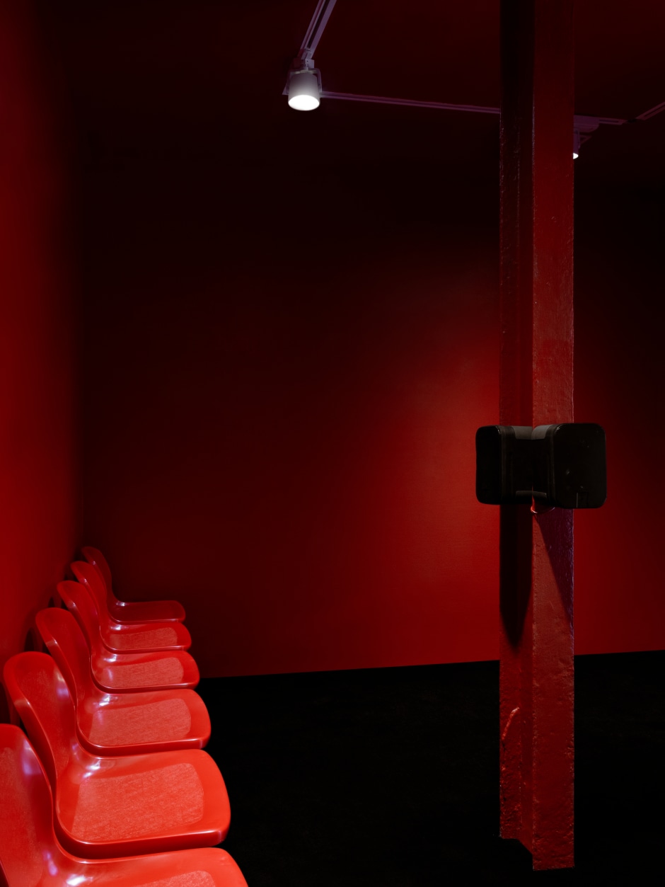 Installation view, Diego Marcon, ToonsTunes: Four Pathetic Movements, Sadie Coles HQ, The Shop, 18 January - 07 March 2025  © Diego Marcon. Courtesy of the Artist and Sadie Coles HQ, London.  Photo: Katie Morrison