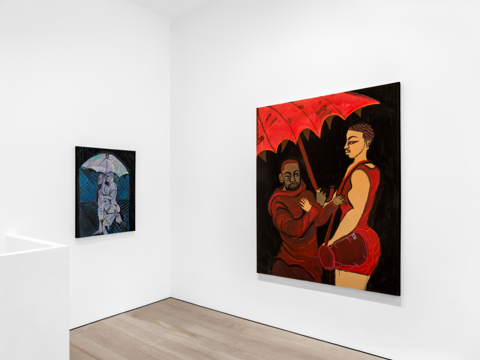 Installation view, Jonathan Lyndon Chase, Downpour, Sadie Coles HQ, 8 Bury Street, London, SW1, 08 April - 24 May 2025  © Jonathan Lyndon Chase. Courtesy of the Artist and Sadie Coles HQ, London  Photo: Arthur Gray