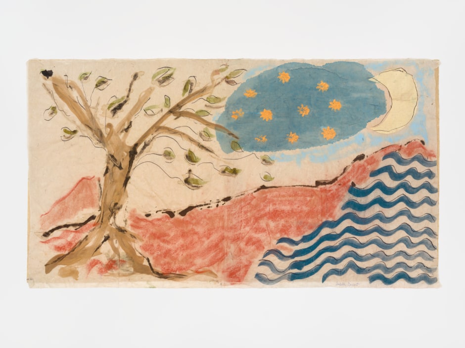 Bella Terra  2021  China ink, pigments and collage on paper  44.5 x 80 cm / 17 ½ x 31 ½ in